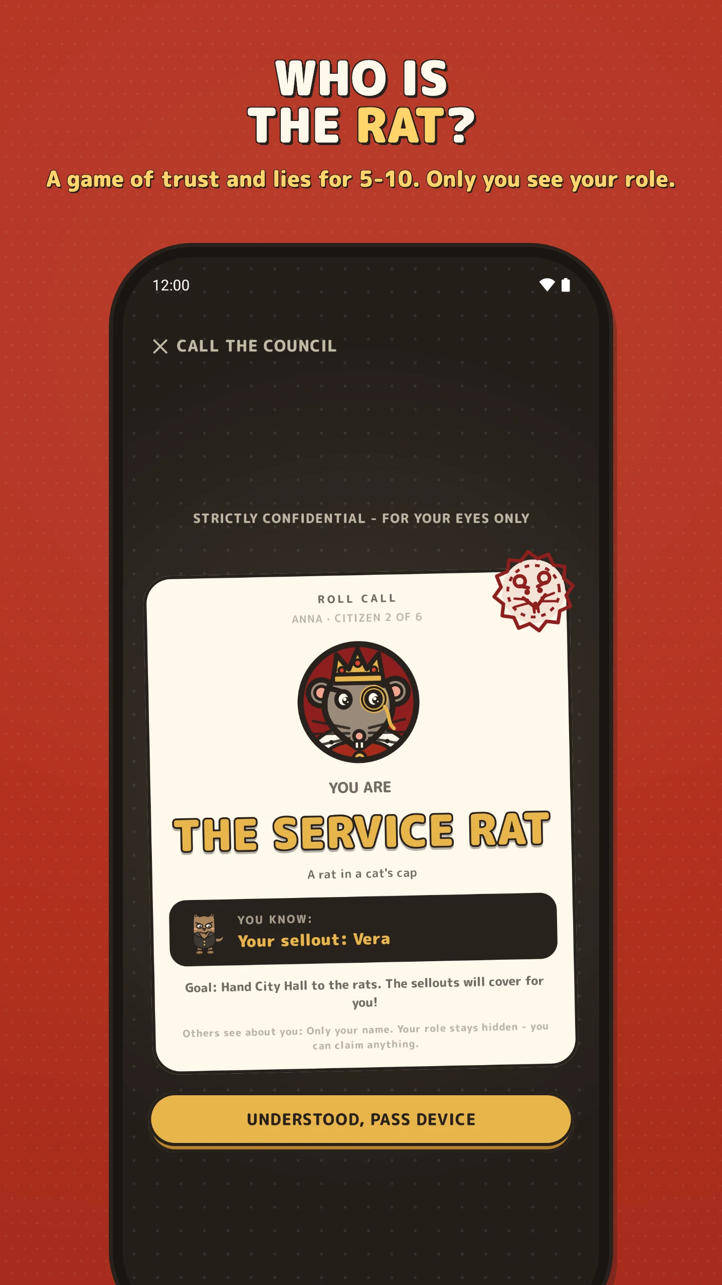Service Rat: Secret Hitler Spy screenshot
